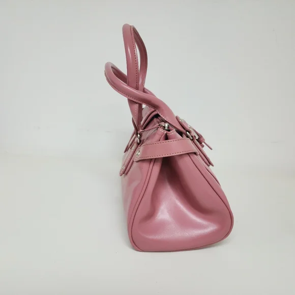 Pink & Raspberry color leather purse - Picture 6 of 7